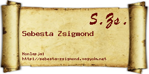 Sebesta Zsigmond névjegykártya
