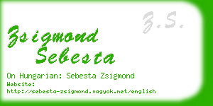 zsigmond sebesta business card